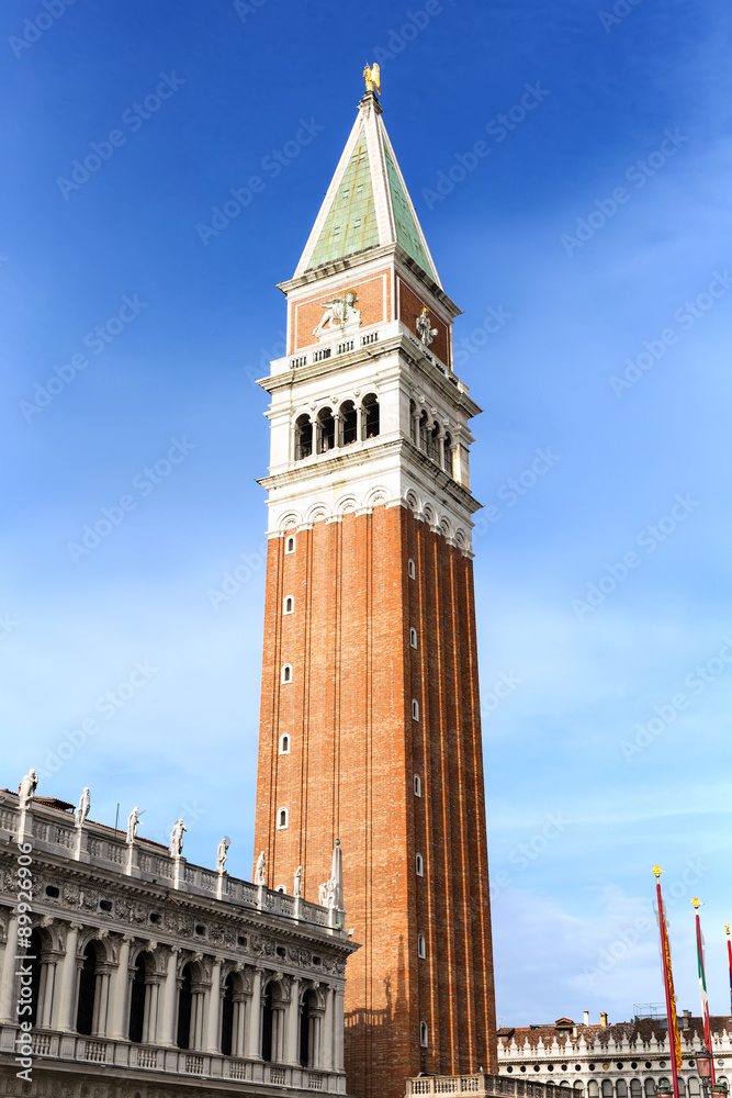 Panoramic view to San Marco square in Venice