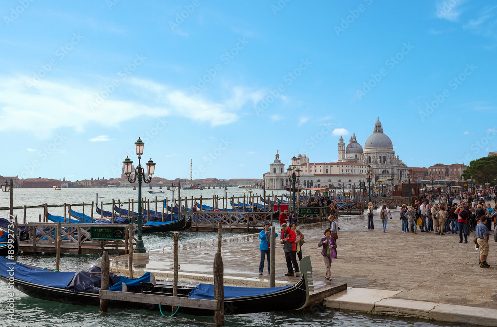 Boat dock in Venice. Italy. Venice is one of the most popular tourist destinations in the world
