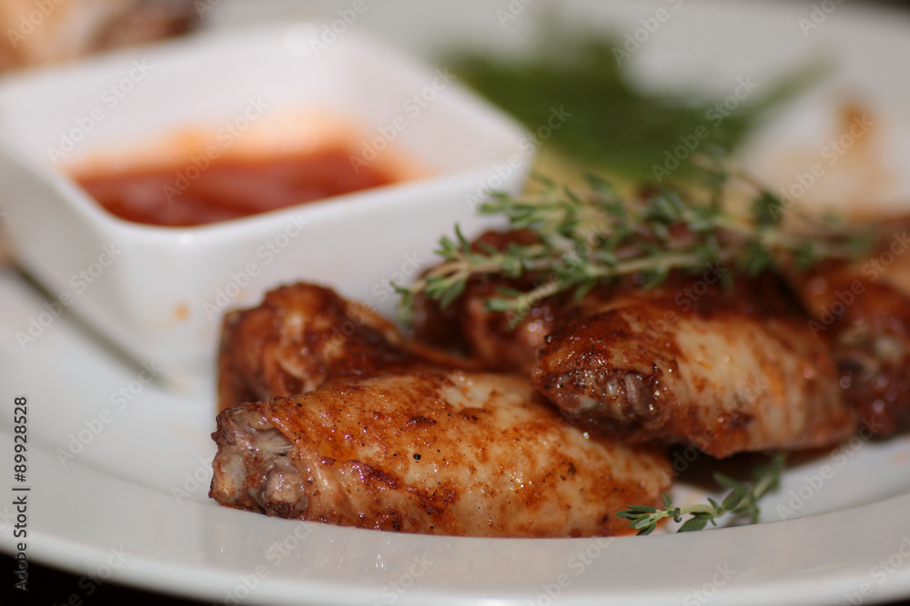 dish Chicken wings barbecue dish Chicken wings barbecue