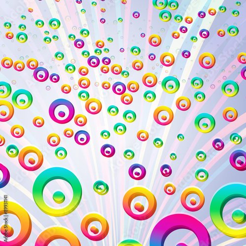 Abstract colorful bubbles background. 
