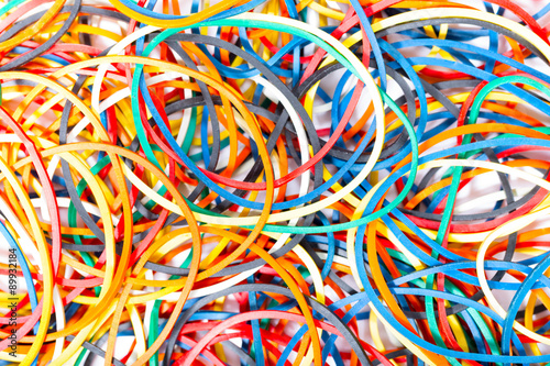 Wallpaper Mural Colorful elastic bands close up Torontodigital.ca