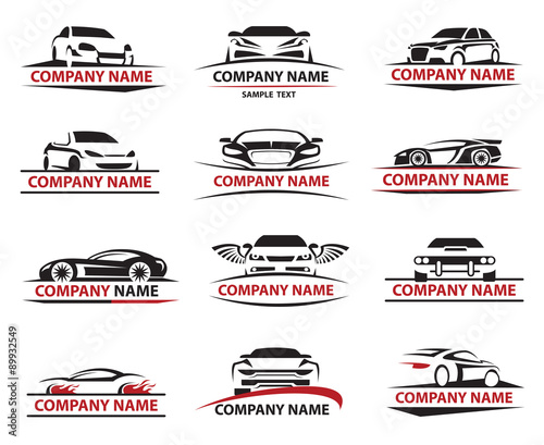 set of twelve car icons set