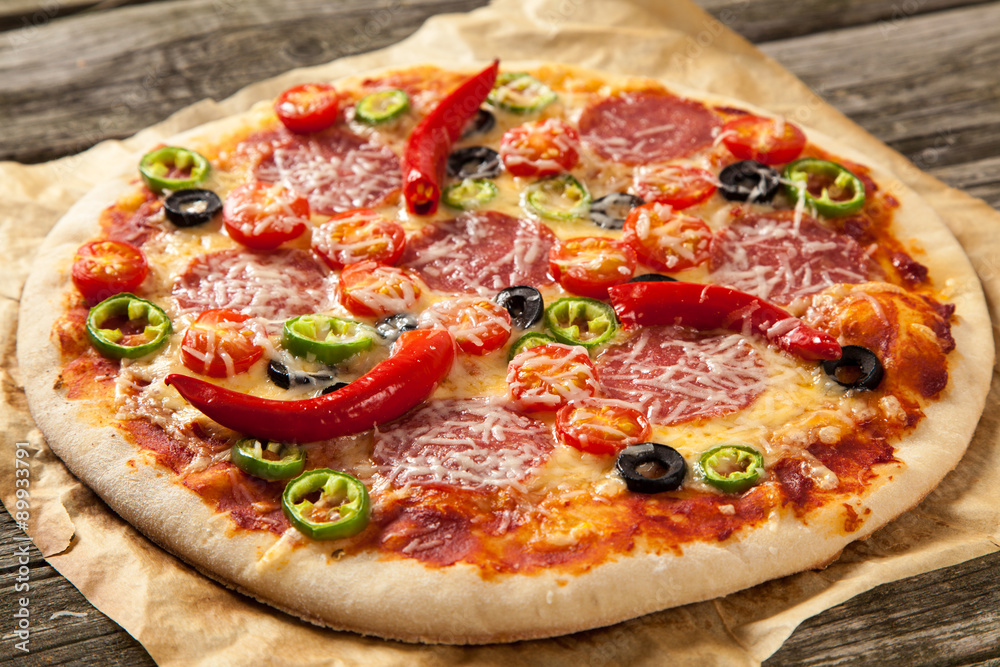 Delicious home made pizza Delicious home made pizza