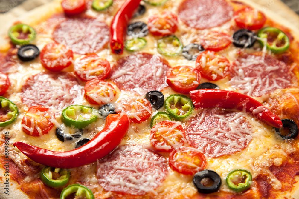 Delicious home made pizza Delicious home made pizza