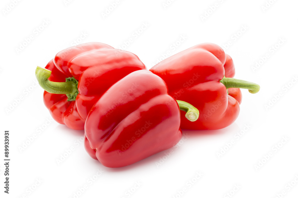 Pepper on the white isolatd background.