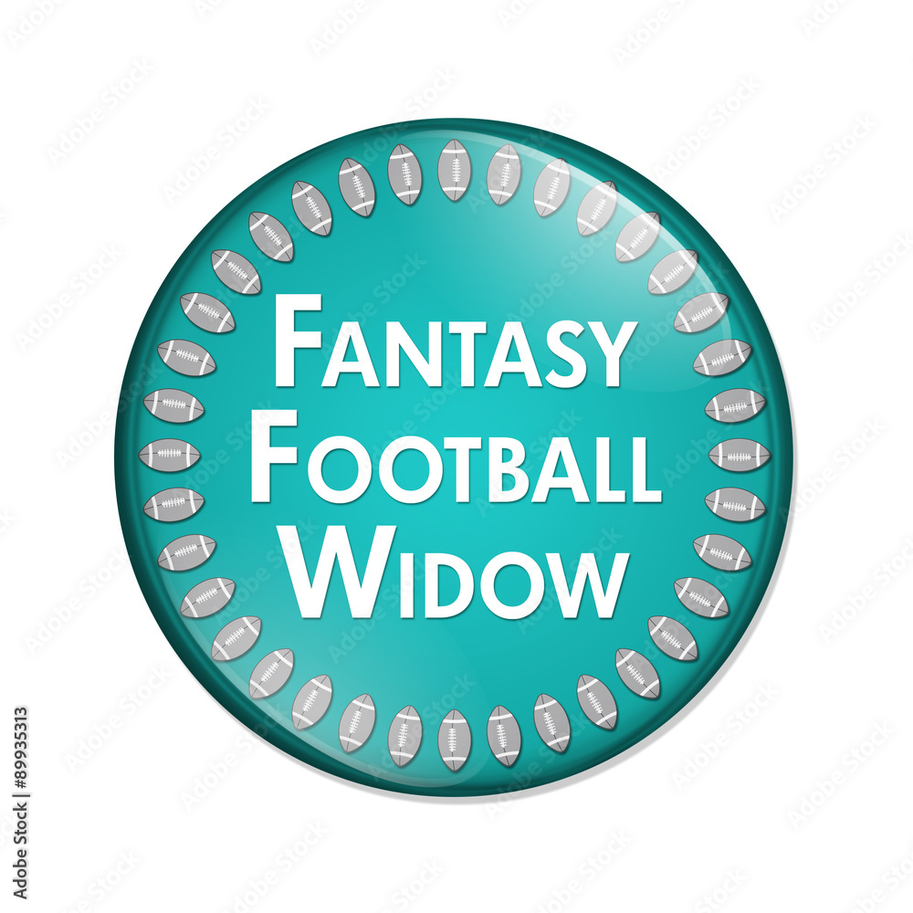 Fantasy Football Widow Button Fantasy Football Widow Button