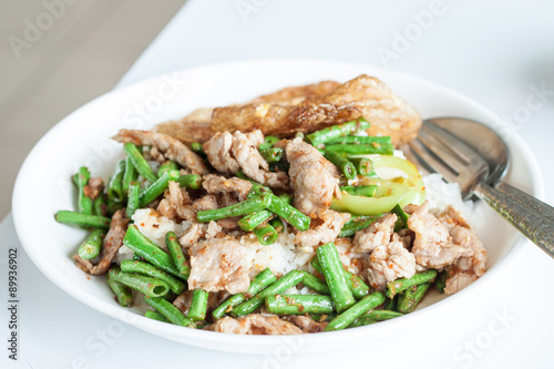 Fried chilly paste with pork, meat etc