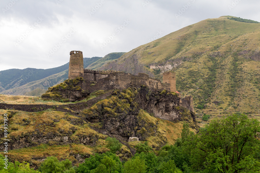 Medieval fortress of Khertvisi near the cave city of Vardzia, Georgia