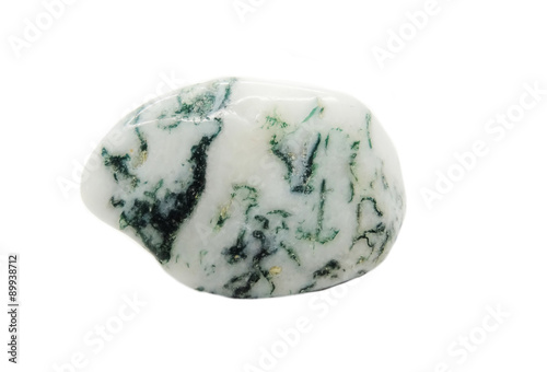 moss agate with chalcedony geological crystal