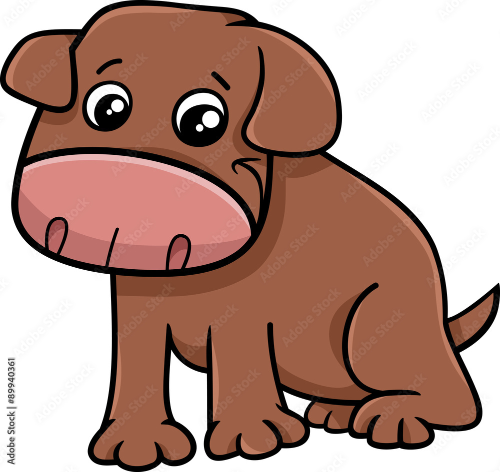 Fototapeta premium little dog cartoon character
