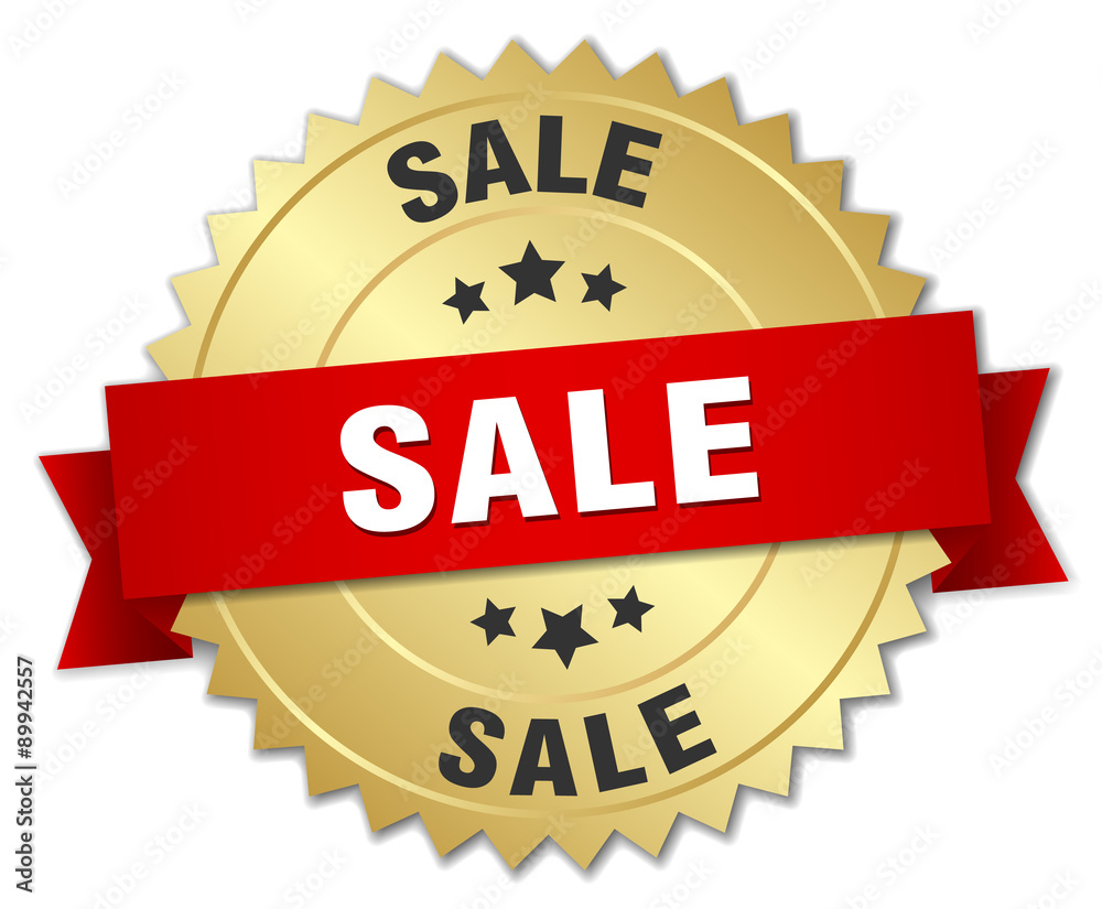 sale 3d gold badge with red ribbon sale 3d gold badge with red ribbon