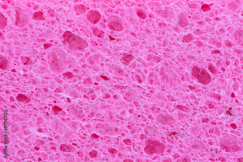 Close view of a pink sponge.