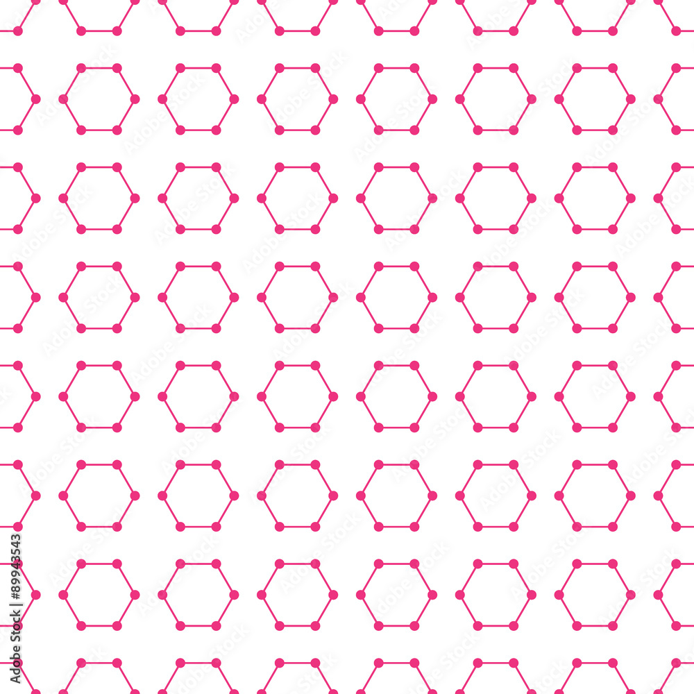 Naklejka premium Seamless pattern with hexagons