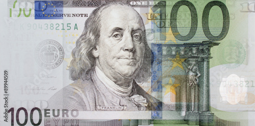 hundred dollars and the euro as a symbol of interdependencies in