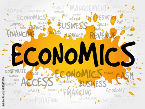 ECONOMICS word cloud, business concept photo