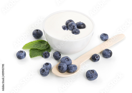 Yogurt with blueberries