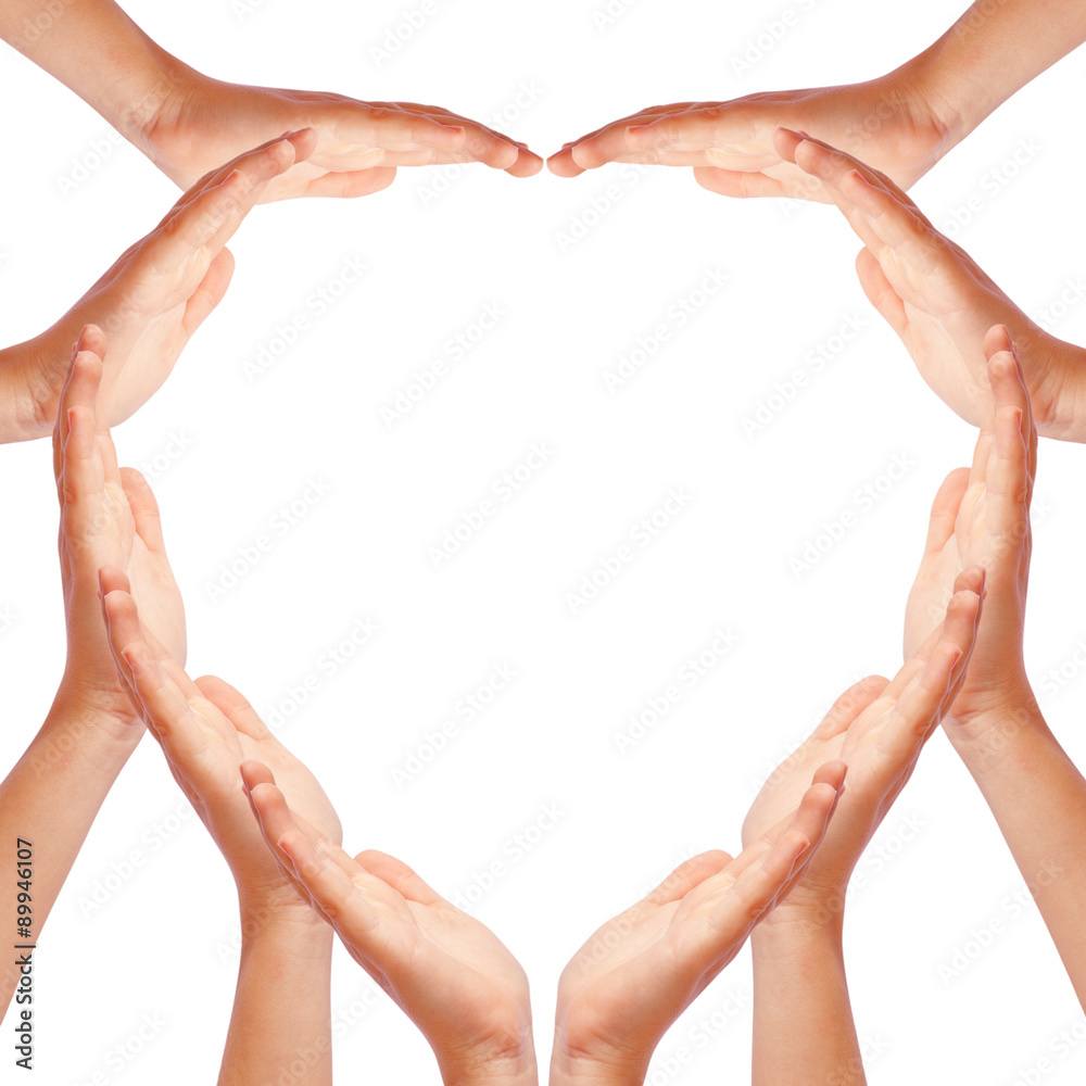Hands making heart shape