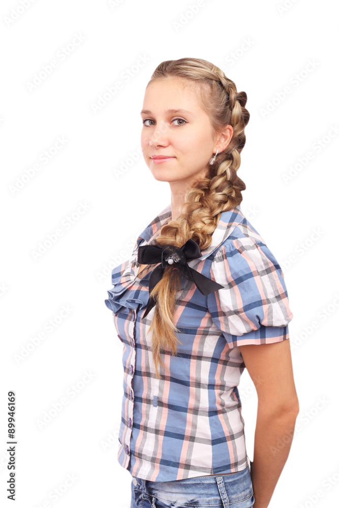 Braiding. Openwork braid with extruded strands Braiding. Openwork braid with extruded strands
