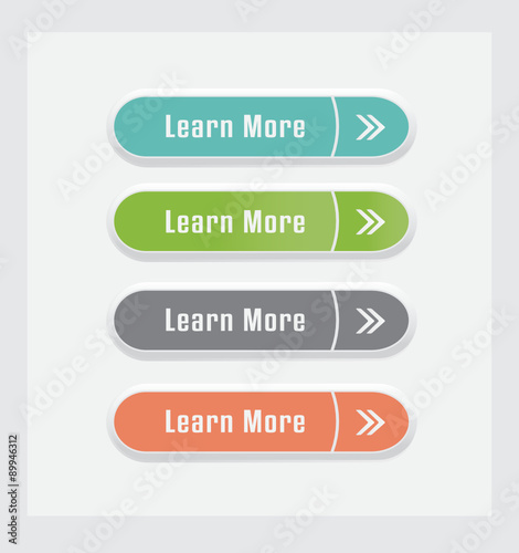  learn more modern vector button set