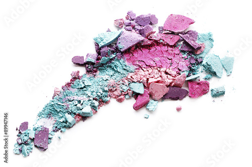 Eyeshadow on white background