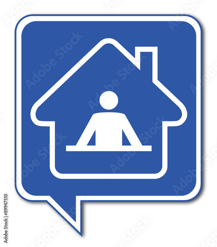 Logo maison et réception. Accueil.