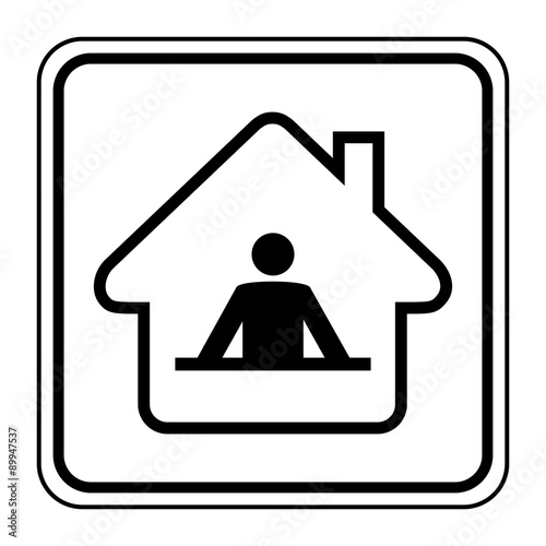 Logo maison et réception. Accueil.