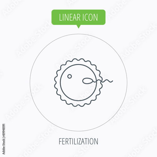 Fertilization icon. Pregnancy sign.