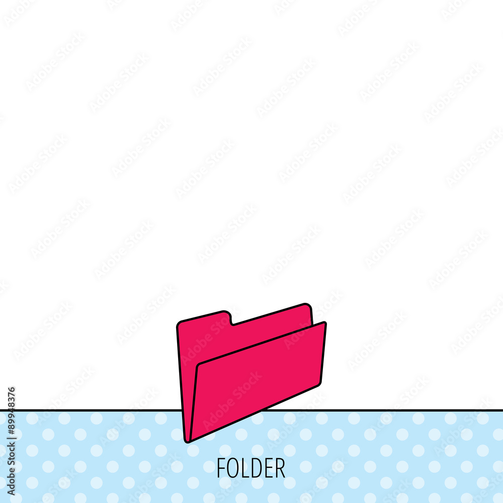 Folder icon. Accounting audit sign.