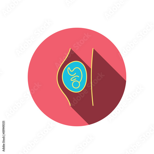 Pregnancy icon. Medical genecology sign. photo