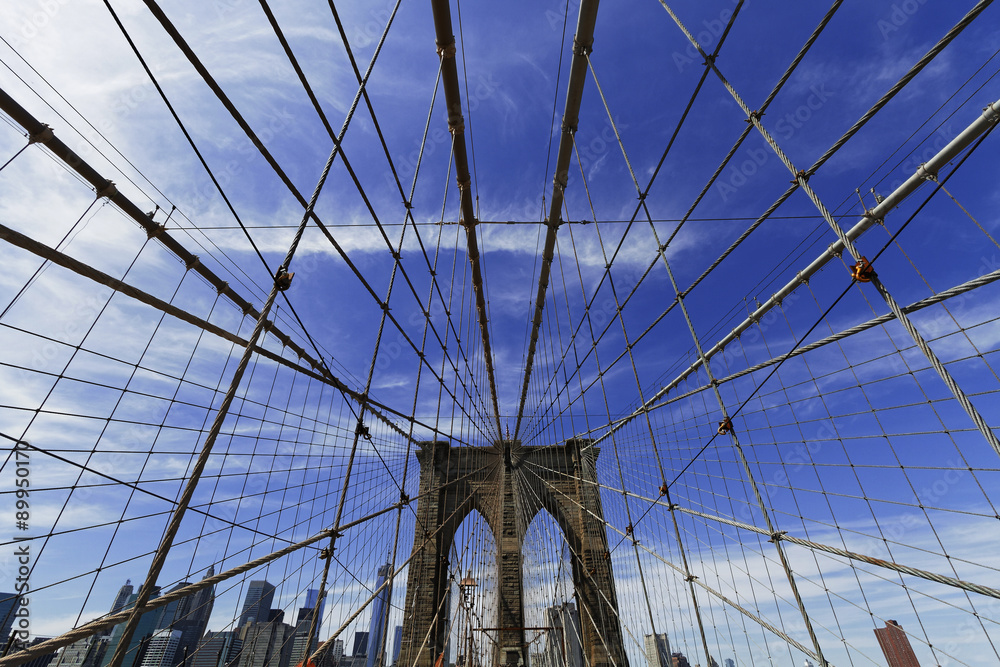 Fototapeta premium Views of the Brooklyn Bridge.