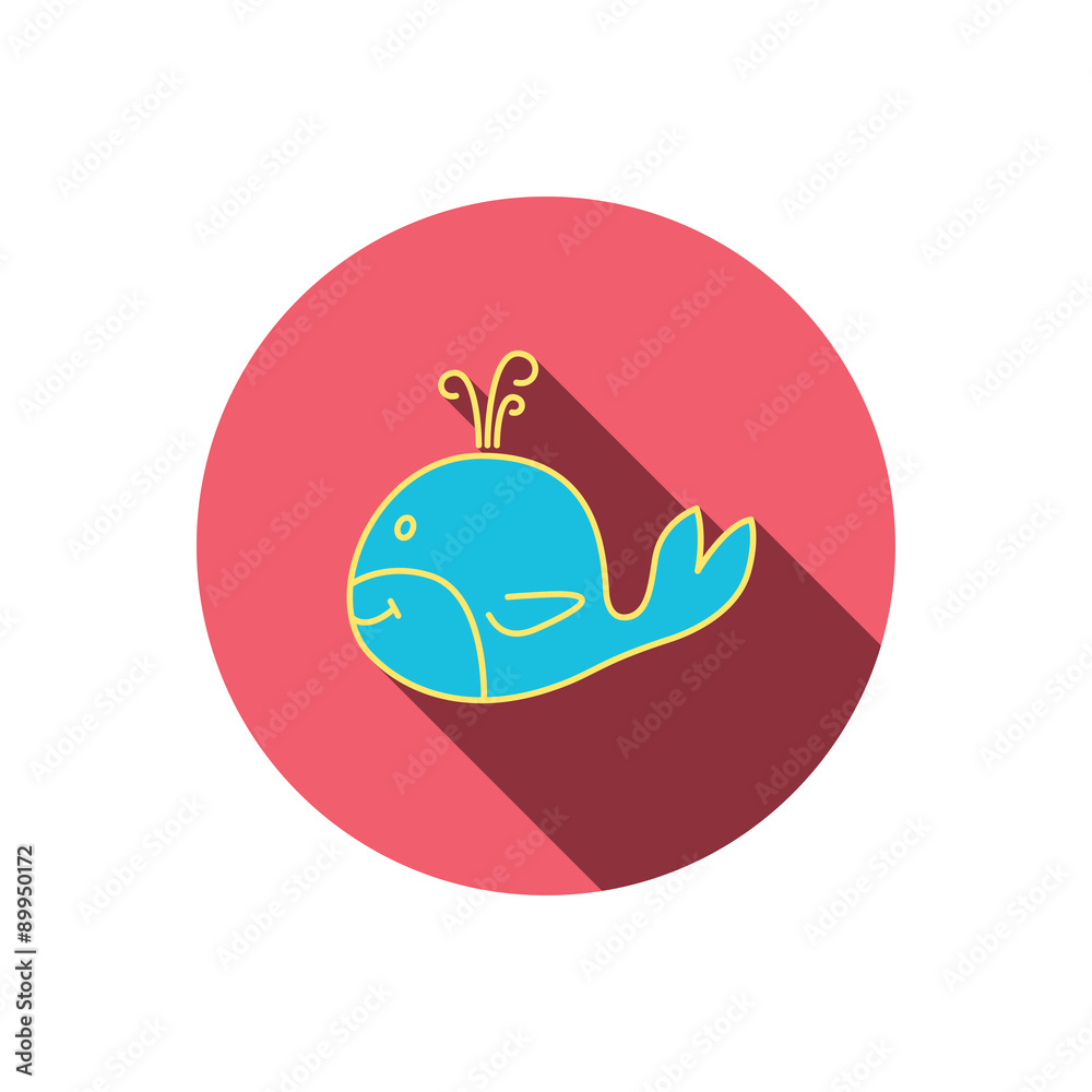Whale icon. Largest mammal animal sign. Whale icon. Largest mammal animal sign.