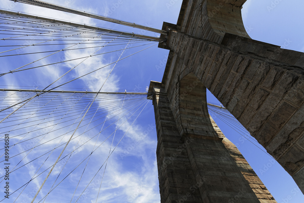 Obraz premium Views of the Brooklyn Bridge.