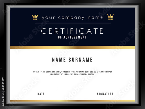 Vector Certificate Template with Premium Minimal Design