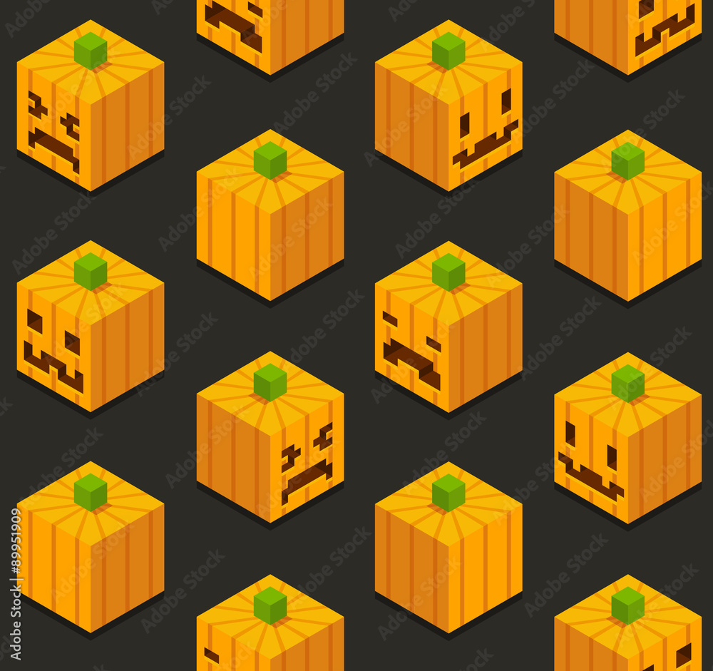 Obraz premium Halloween Pumpkin pattern