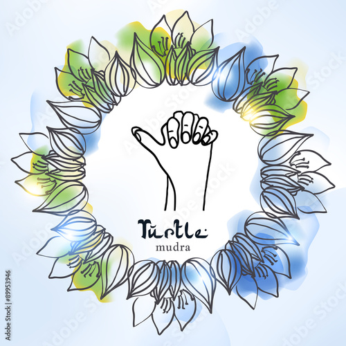 Element yoga Turtle mudra hands
