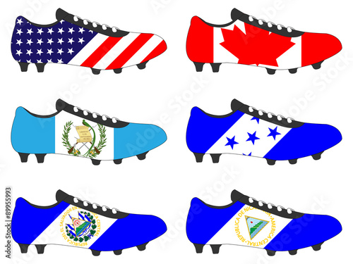 Football Cleats with National Flags of the Americas 3
