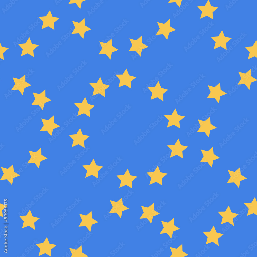 Abstract background with yellow stars on a blue background. Abstract background with yellow stars on a blue background.