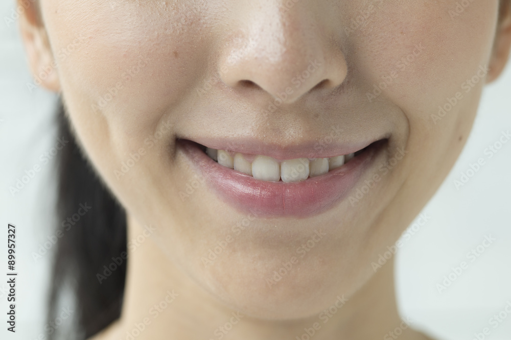 Fototapeta premium Japanese woman mouth that smiling