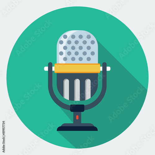 Vector Microphone flat icon