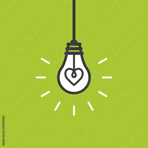 Lighting heart bulb