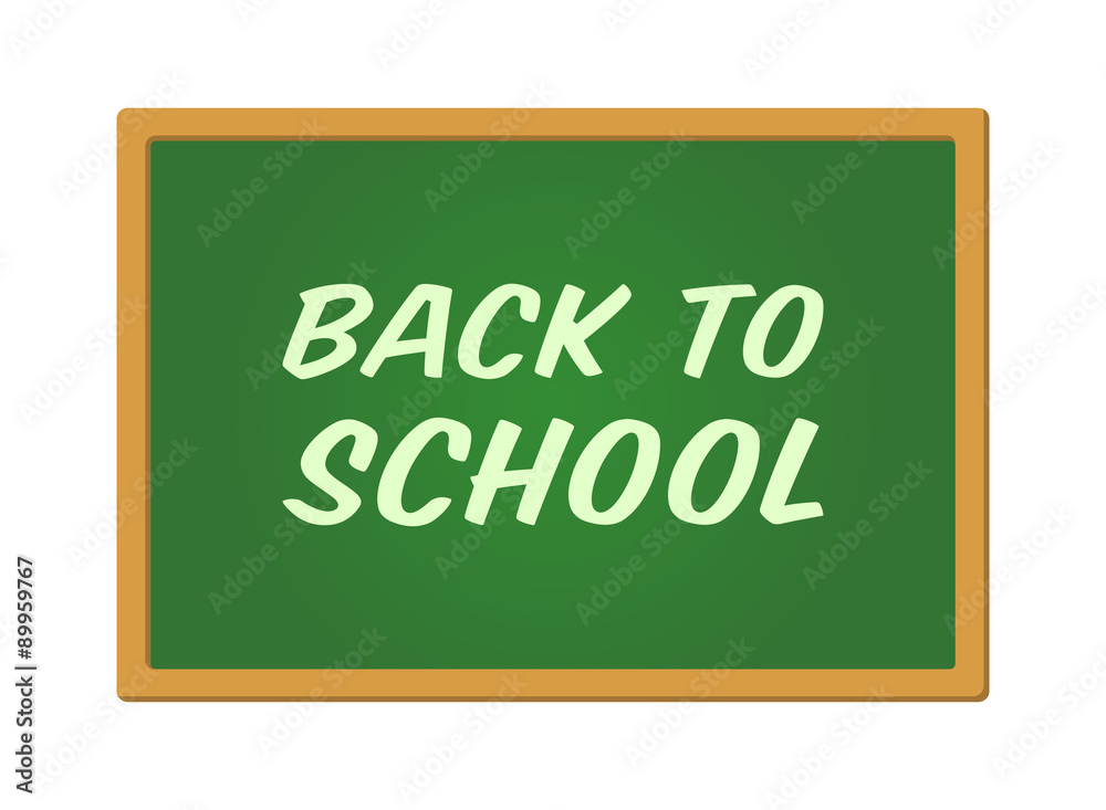 Back to school scribbled on green chalkboard vector promotion Back to school scribbled on green chalkboard vector promotion
