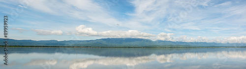 Panorama of Kwan Phayao(Phayao lake)locate at Phayao province,
