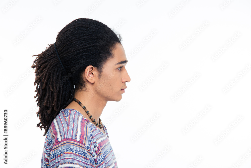 Side view portrait of afro american man Side view portrait of afro american man