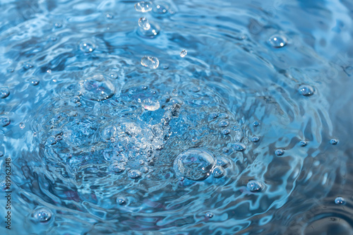 Water drop and bubble as bokeh background