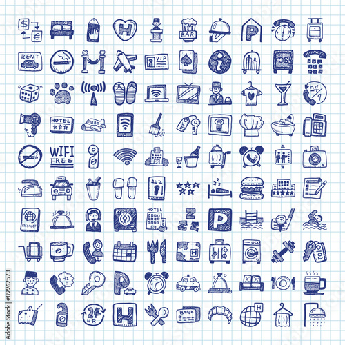 doodle hotel icons