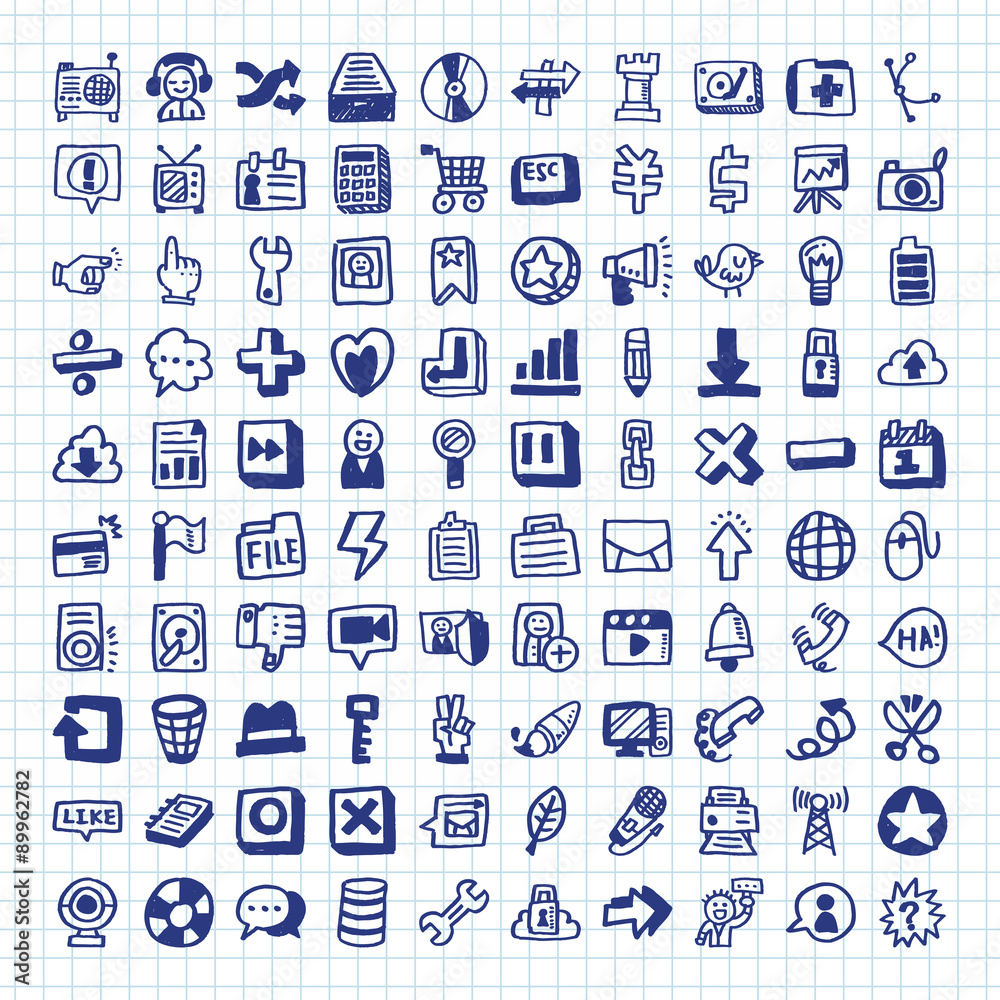 Doodle Web Icons
