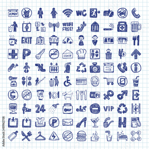 doodle public sign icon