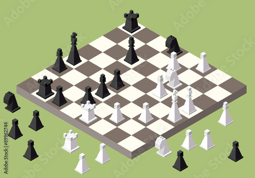 chess isometric. game isometric series