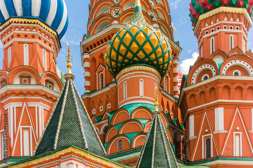 Detail of St. Basils cathedral n Moscow, Russia
