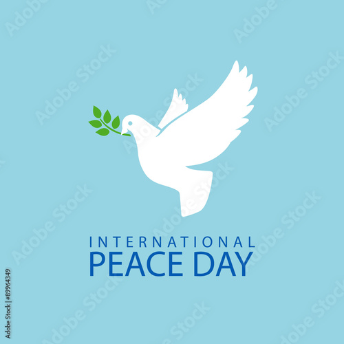 Peace dove with olive branch